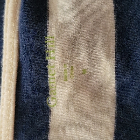 Garnet Hill Women's Sleeveless Navy & Cream Striped Maxi Dress Size M - Picture 11 of 12